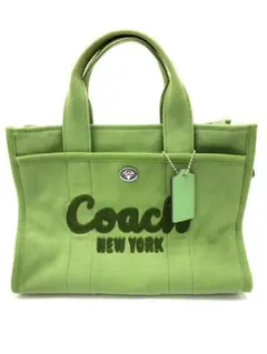 25I11-165 極美品 COACH コーチトート カーゴ34 ２way 緑