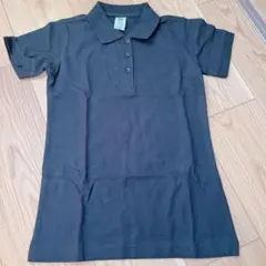レディース　半袖　ポロシャツ　ブラック　S