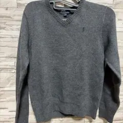 Polo by Ralph Lauren グレー Vネックセーター 160