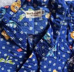 HOT BISCUITS 甚平 110cm ブルー くまと昆虫