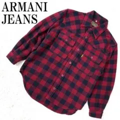 ARMANI JEANS 長袖シャツ レッドチェック M B9177のサムネイル