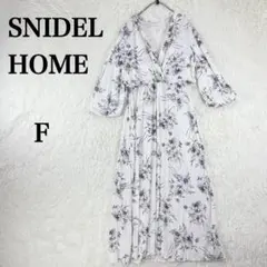 【スナイデルホーム】長袖 ロング カットソー ワンピース 花柄 F カップ付き