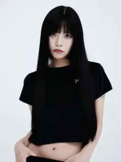 kiss the club fluff mini tee black