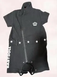 BABYDOLL ブラックロンパース 80サイズ 半袖
