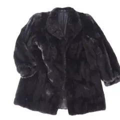 ダークミンク MINK ファー ミドルコート 高級本毛皮 ダークブラウン系 11 ダークミンク MINK ファー ミドルコート 高級本毛皮 ダーク