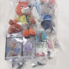 ズートピア　洗えるビーンズコレクション　ぬいぐるみ　ニック　ジュディ　まとめ売り