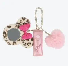 リップケース　ミラー　ミニー　ヒョウ柄