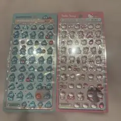 サンリオ　mini ボンボンドロップシール　ハンギョドン キティ　ミニ　ピンク