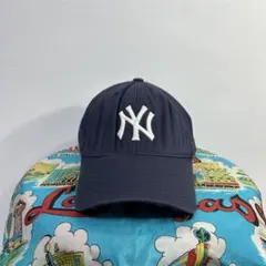 90s USA製 New York Yankees NEW ERA CAP 帽子 キッズ Youth 9FIFTY Duck Canvas ニューヨーク・ヤンキース ネイビー