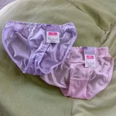 レディースレース付きショーツ2枚セット Mサイズ　ラベンダー&ピンク