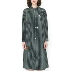 【新品】graniph グラニフ 石黒亜矢子 シャツワンピース 猫 刺繍 タグ付