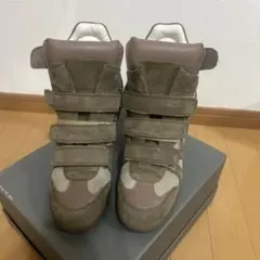ウェッジソールスニーカー　インヒールスニーカー ベージュのサムネイル