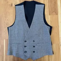 LARDINI チェック柄 フォーマルベスト　48