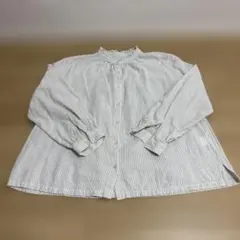 ストライプ コットン 長袖シャツ Mサイズ