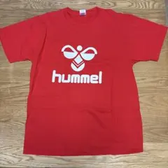 HUMMEL ヒュンメル　Tシャツ　赤　レッド　Ｌサイズ　綿100%