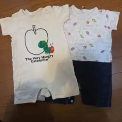 はらぺこあおむし ロンパース 2枚セットのサムネイル