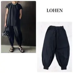 LOHEN✨ローヘン ハイカウントバルーンパンツ リネン混 ブラック