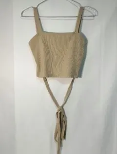 【美品】SNIDEL スナイデル ベージュ ニットビスチェ フリーサイズ