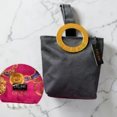 新品 タグ 箱 ハンカチ付 セリーヌ サークルロゴ ミニバッグ ゴールド金具