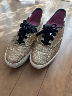 kate spade×keds　ケイトスペード　ケッズ　スニーカー　ゴールド