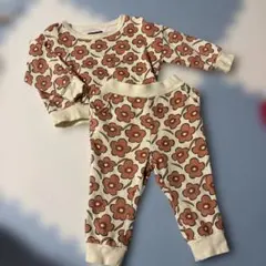 マーキーズ 花柄スウェットトレーナー ズボン 上下セット100cm