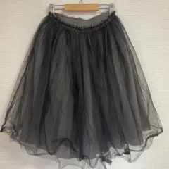 TODAYFUL 黒　グレー　チュール フレアスカートのサムネイル