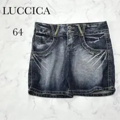 【ルチカ】デニムショートパンツ ウォッシュ加工 W64 デニムパンツ カジュアルのサムネイル