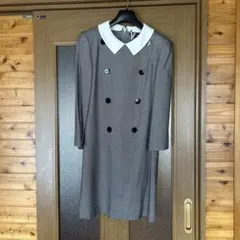 pierre cardin グレー ダブルブレスト ワンピース II