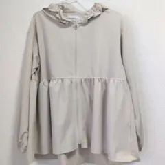 （Mサイズ）NOWNOW フリルパーカー UVカット 日焼け防止のサムネイル