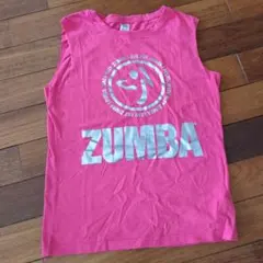 ZUMBA ピンク ノースリーブ Tシャツ