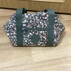 キプリング　 kipling オリーブカラー　小花柄　ショルダーバッグ