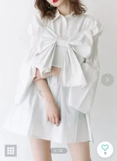 AND COUTURE 2025年製アシメプリーツティアードワンピース ホワイト 
