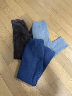 ユニクロ　110サイズ ボトムスセット（ブラウン・グレー・デニム）