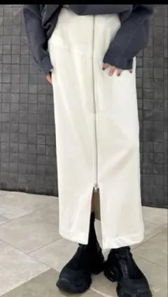 JEANASIS ヌバックライクZIPナロースカート