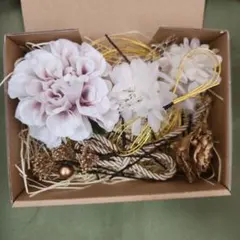 薄紫色と白の花の髪飾りセット 卒業式 入学式 七五三