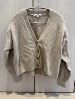 UNIQLO スフレヤーン　ベージュ　カーディガン Sサイズ