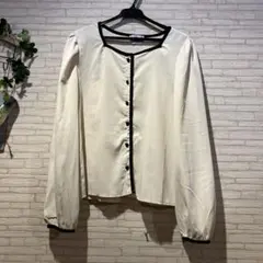 ABITOKYO 長袖ブラウス アイボリー パイピングno.1125のサムネイル