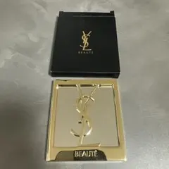 【未使用】YSL BEAUTE ミラー 手鏡 ゴールド ブラック　ノベルティーのサムネイル