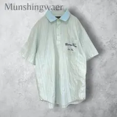 【Munshingwear】　ポロシャツ　半袖　刺繍あり　ブルー　M メンズのサムネイル