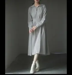 SAISON DE PAPILLON セゾンドパピヨン　ワンピース　ミモレ丈