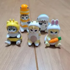 猫のフィギュア 5体セット 動物コスチューム