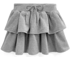 グレー フリル付きミニスカート