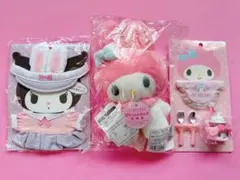 ♡ 激レア マイメロ ぴたっとふれんず ぬいぐるみ カフェ小物セット 服