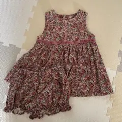 Tartine et Chocolat 花柄ワンピースとショートパンツセット