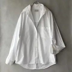 美品✨ドゥーズィエムクラス　綿100% 洗える　レギュラーカラー　長袖白シャツのサムネイル