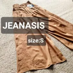 【新品未使用】JEANASIS ジーナスとろみワイドパンツ　刺繍　タグ付き