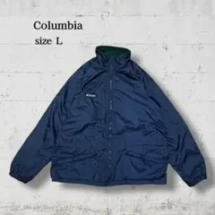 コロンビア 90s 裏フリース ジップジャケット 日本LL ドローコード付き