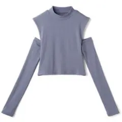 GRL グレイル アームウォーマー付きフレンチスリーブリブトップス sf862