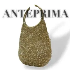 極美品✨️ アンテプリマ　ワイヤーバッグ　ハンドバッグ　ゴールド　ロゴリング