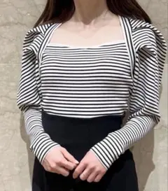 コルセットデザインニットプルオーバー